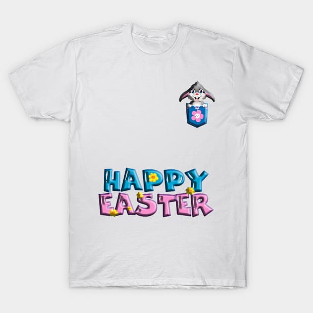 happy easter rabbit baby bunnies T-Shirt by NI78
